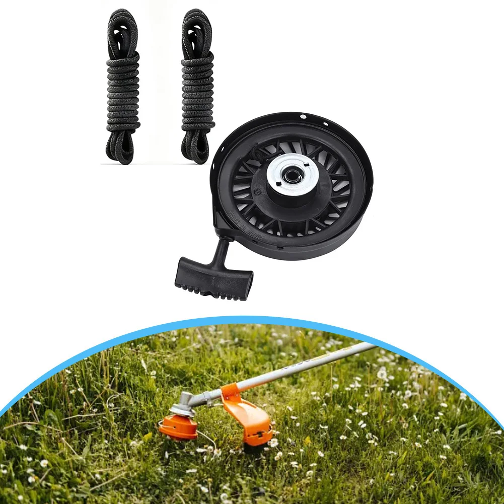 

Стартер с ручным запуском для снегоуборщика, не соответствует изображению на фото, с фрикционным механизмом, включает два троса.