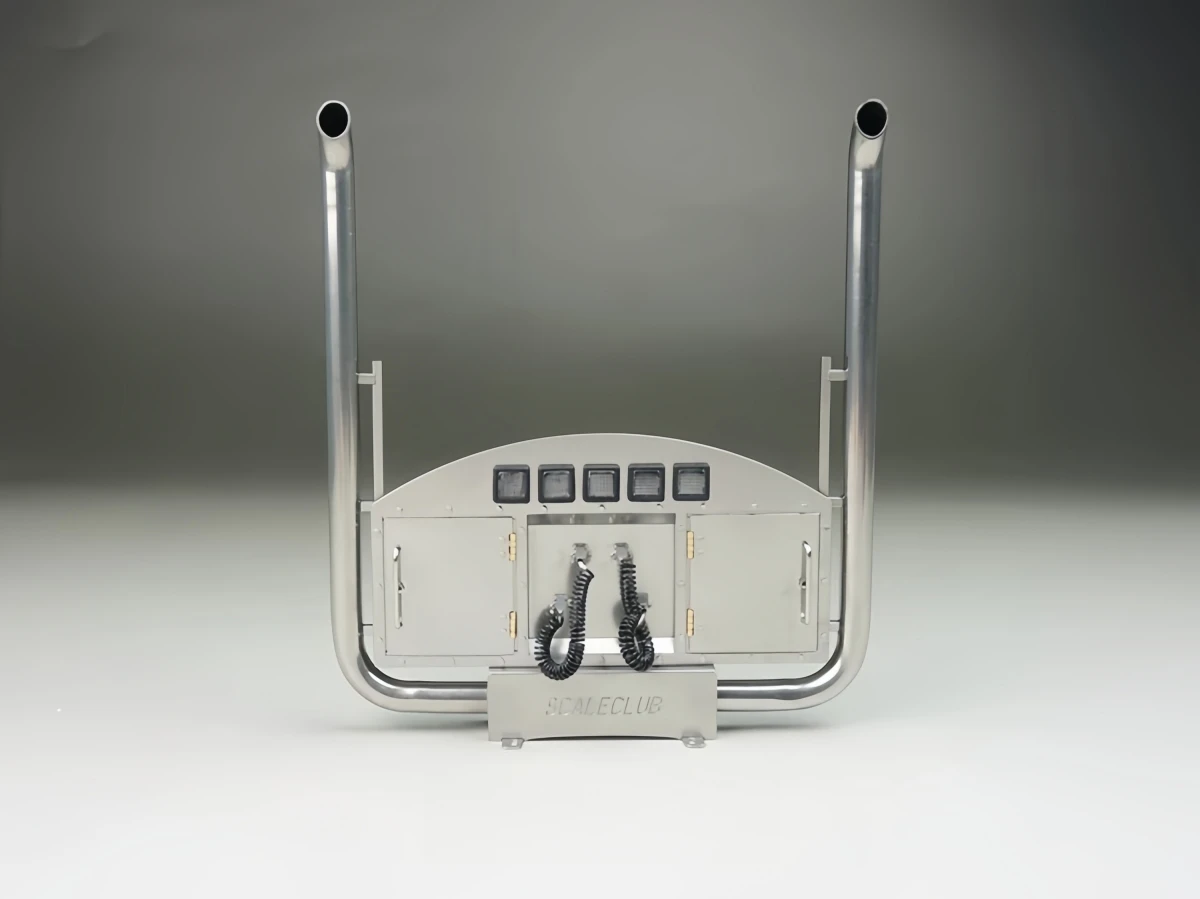 Scaleclub 1/14 Tamiya Truck Euro Style Metal Exhaust with LED