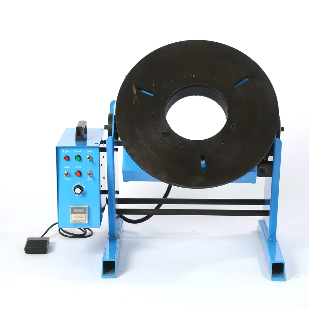 HD-100 Welding Positioner 100KG Rotary Welding Table Center Holes 45/140/170mm With D400 Chuck