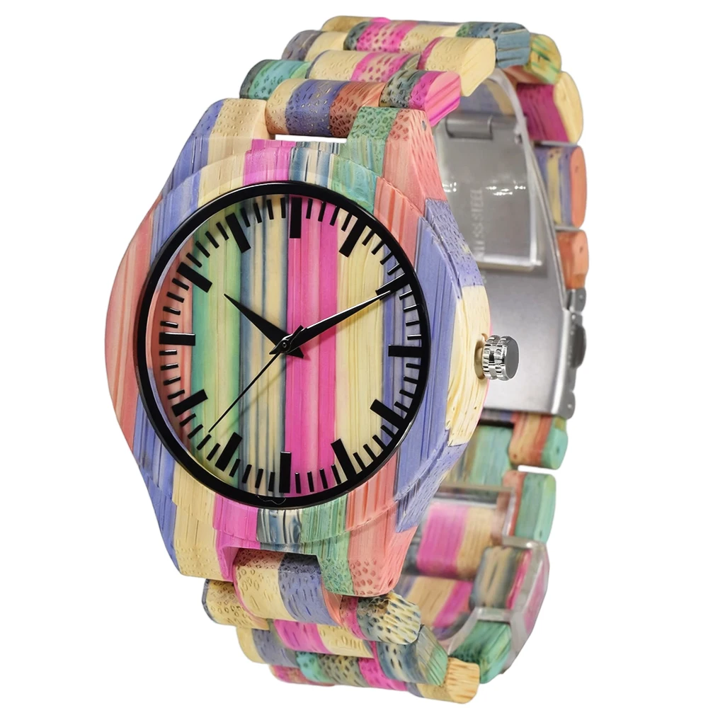 Large Dial Bamboo Watch For Men Solid Full Bamboo Structure Trendy Fashion Daily Wearing Boyfriend Anniversary Gift