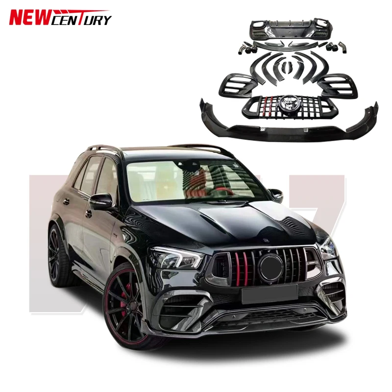 for  for 19-20 Mercedes Benz GLE modified Baboss Surround Kit carbon fiber front shovel, middle grille, wheel arch, rear lip