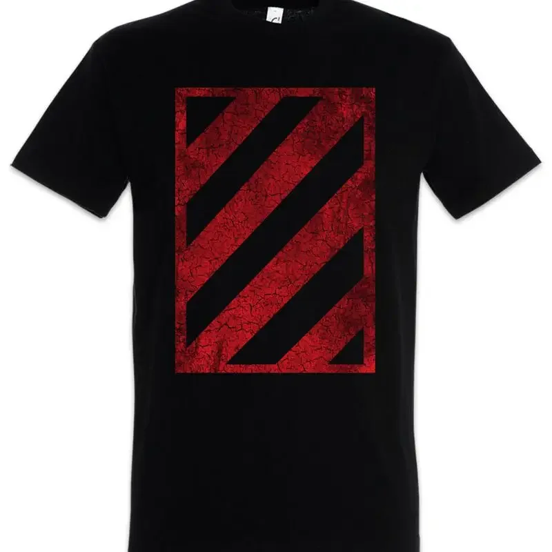 Camiseta roja y negra con diseño de peligro, gorras, logotipo del símbolo de la colonia Los Ángeles Bloc