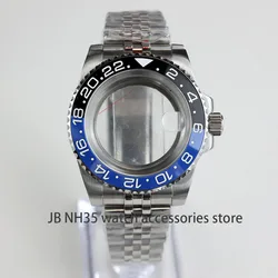 Cassa per orologio NH35 da 40 mm 904L Bracciale Oyster/Jubilee Lunetta in ceramica Vetro zaffiro impermeabile per movimento GMT SUB Yacht NH35 NH36