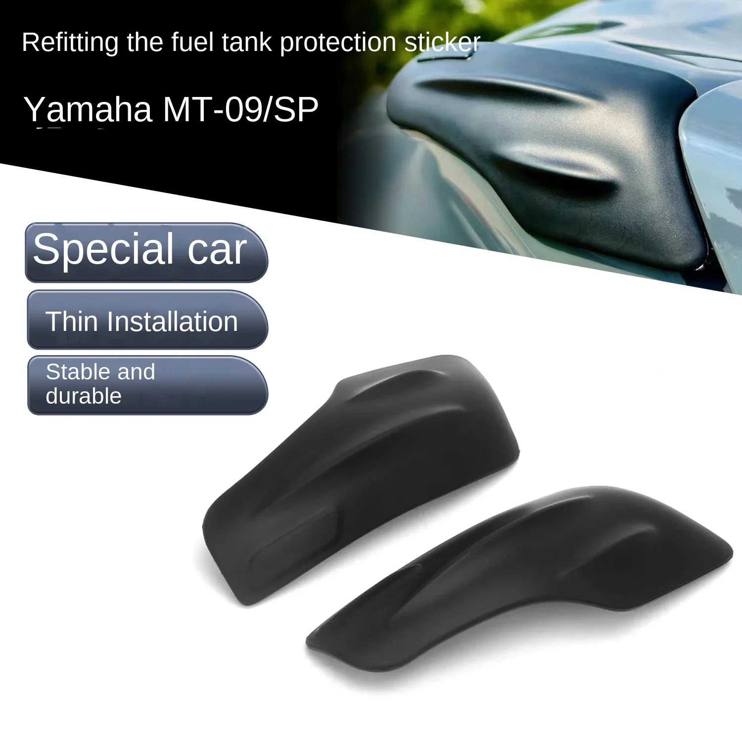 

For Yamaha MT-09SP motorcycle modification fuel tank stickers, anti scratch protection stickers on the left and right sides of t