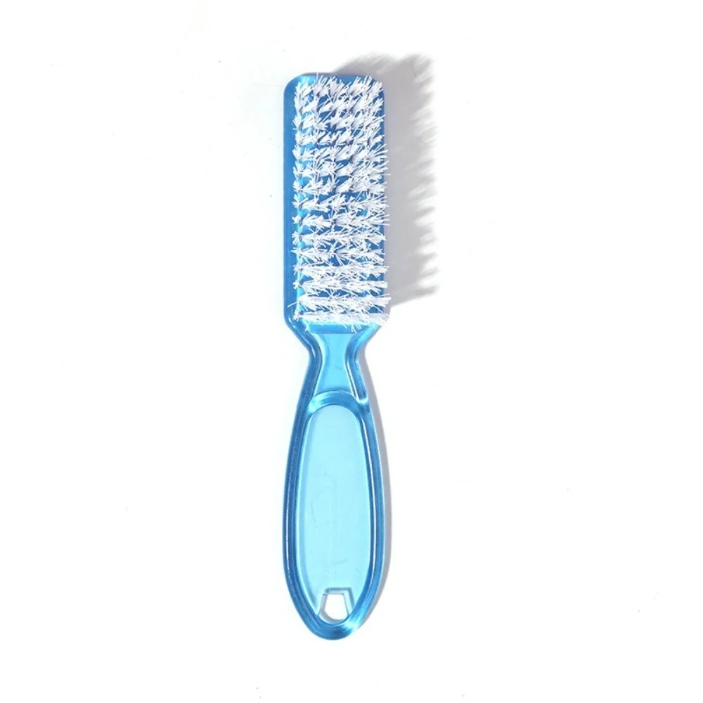New Transparent Nail Art Brush Remove Dust Cleaner Tool Men Hair Comb Plastic Handle Barber Shop Brush Nail Tool