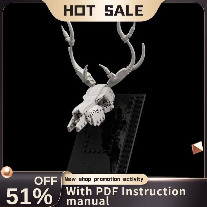 

Новинка, 275 шт., известная серия окаменелостей динозавров, Moc, подставка с черепом оленя, головоломка на заказ, творческие идеи «сделай сам», детские игрушки, подарки на день рождения