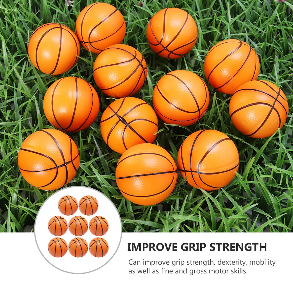 8 Pcs Sponge Ball Kids Basketball Globe Squeeze Mini Tress Bulk Stretchy Toys Balls Pu