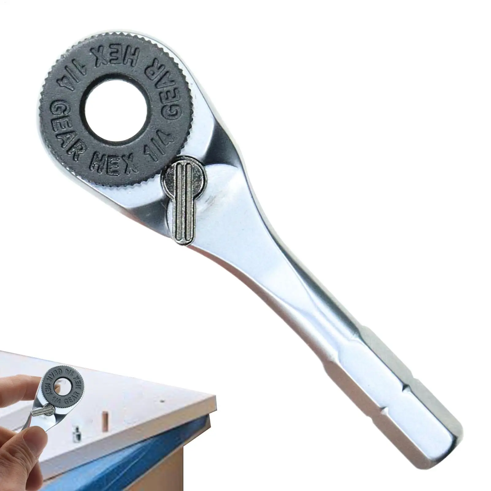 Llave de trinquete pequeña para reparación de electrónica, herramienta para espacios reducidos, ideal para electrónica, coches, caravanas, RV, técnicos, juguetes y muebles.