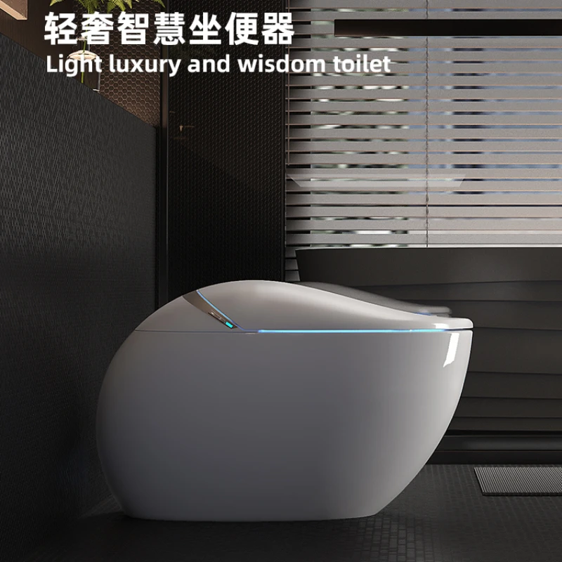 Luxury Intelligent Toilet Egg shaped Integrated Fully Automatic Household Waterless Pressure Limiting Porcelain Sink Toilet