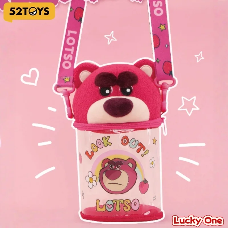 52TOYS Disney Strawberry Bear ITS ME Series Plush Transparent Doll Bag, Shoulder Bag, Crossbody Bag and Peripheral gifts