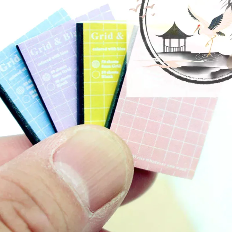 4Pcs/Set Mini Cartoon Exercise Book Model For Dollhouse Accessories DIY Study Room Decoration Miniature Items Doll House Gifts