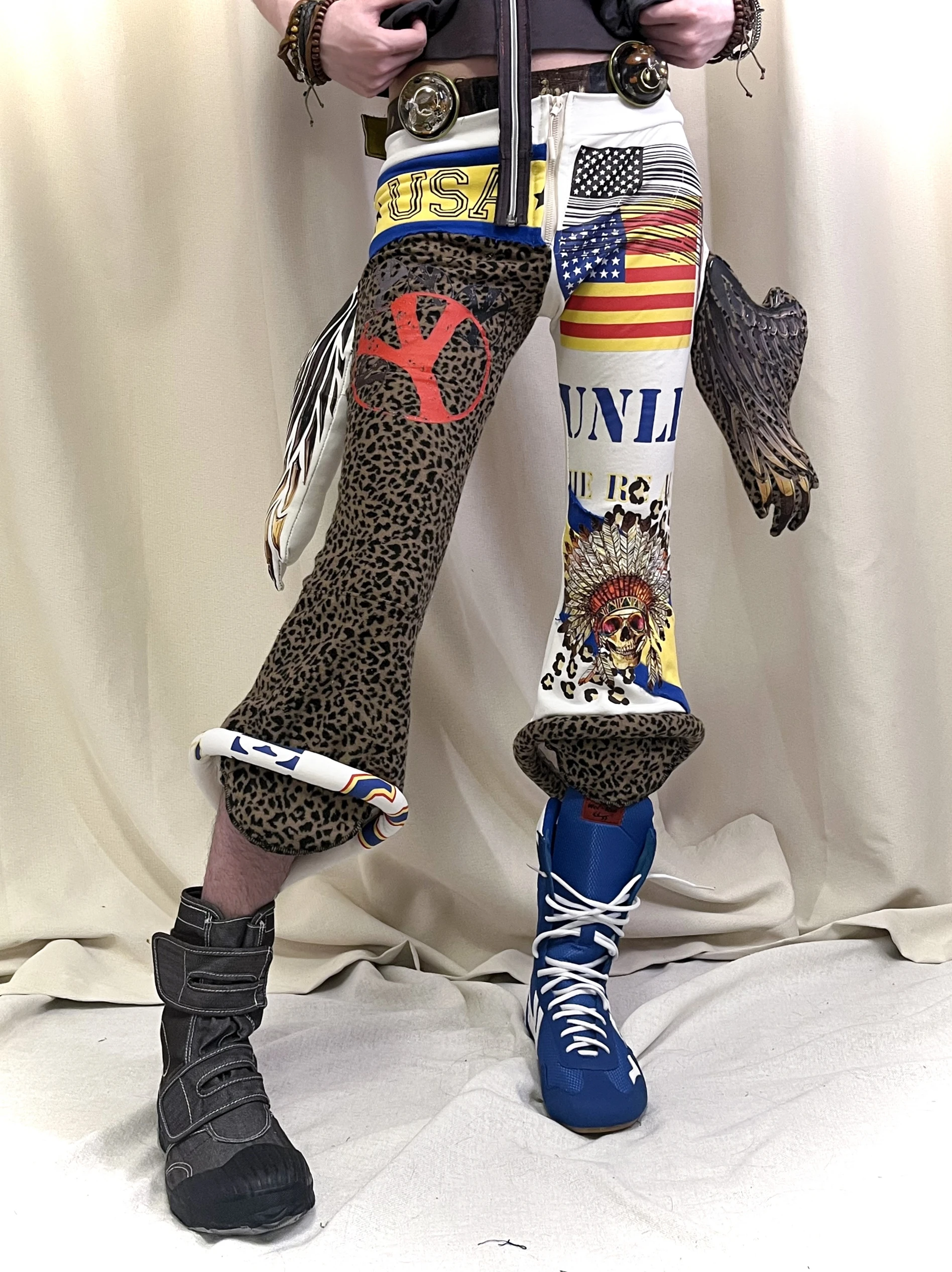 

Flag Emblem Cotton Filled Wings Seven-Quarter Pants Commute Sle Summer 2025 Ladies Casual Pants Other 00% Material