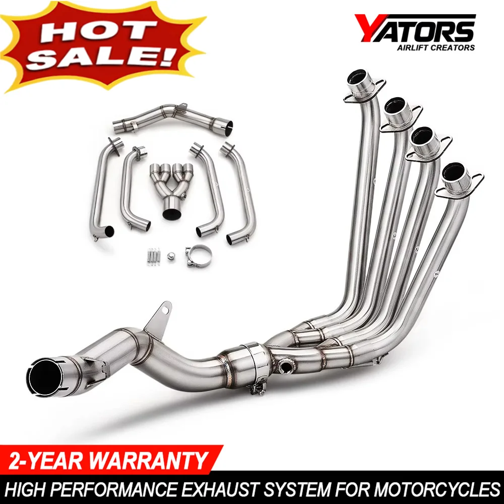 Motorcycle Exhaust Systems For SRK 600 SRK 600S QJ600 SRK680 Motorbike Exhaust Muffler Escape Link Pipe Front Middle Link Pip