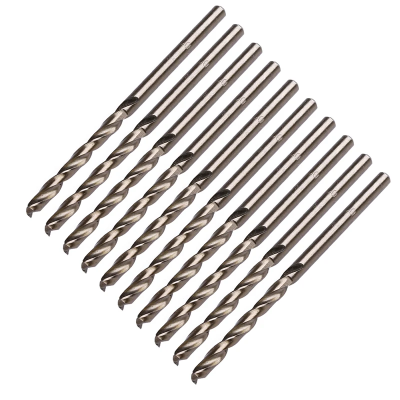 Broca espiral de cobalto, vástago triangular, hss-co, M35, 3mm, 10 unids/set por juego