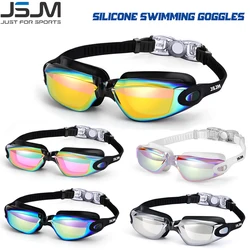 Jsjm neue Silikon Schwimm brille Männer Frauen Galvani sieren bunte verstellbare profession elle Schwimm brille wasserdicht Anti-UV