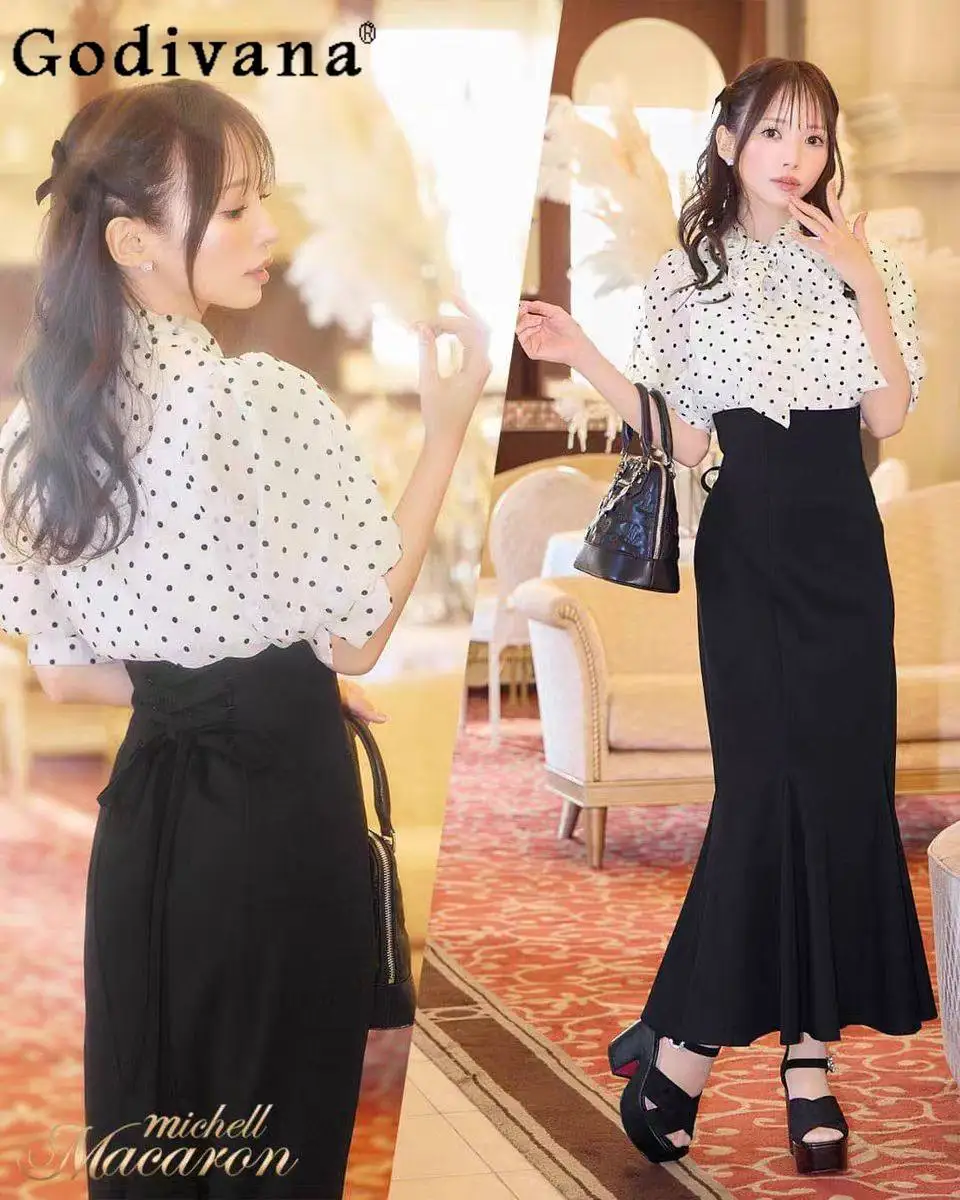 

Японские длинные юбки-русалки большого размера, весенне-летние, новые, с высокой талией, стройнящие, для милых девушек, элегантные облегающие юбки-бодикон