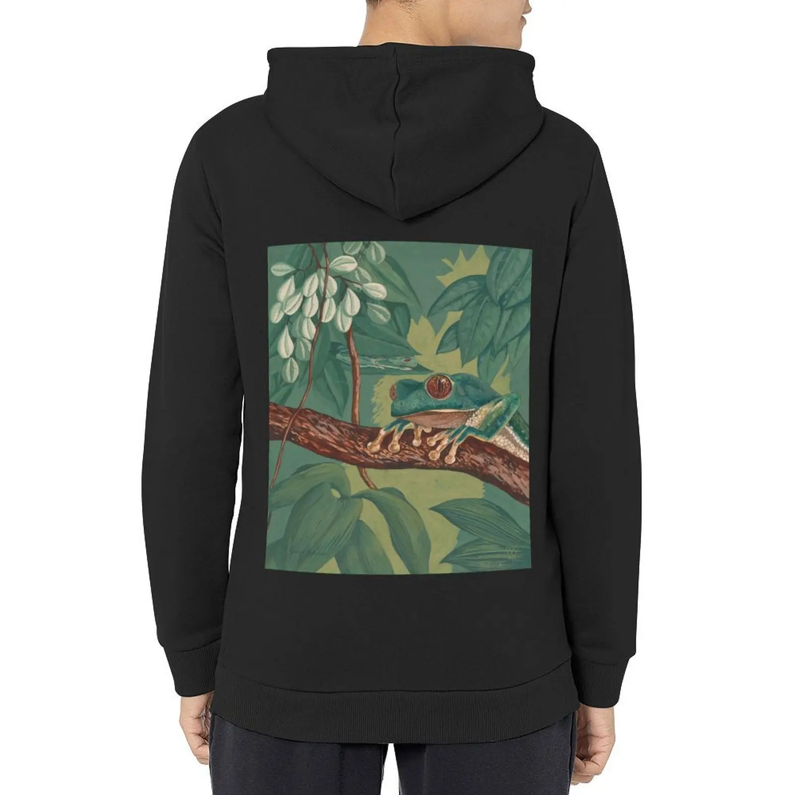 

Orange-Eyed Tree Frog Hoodie autumn clothes clothes for men korean style clothes autumn jacket men hoodie man