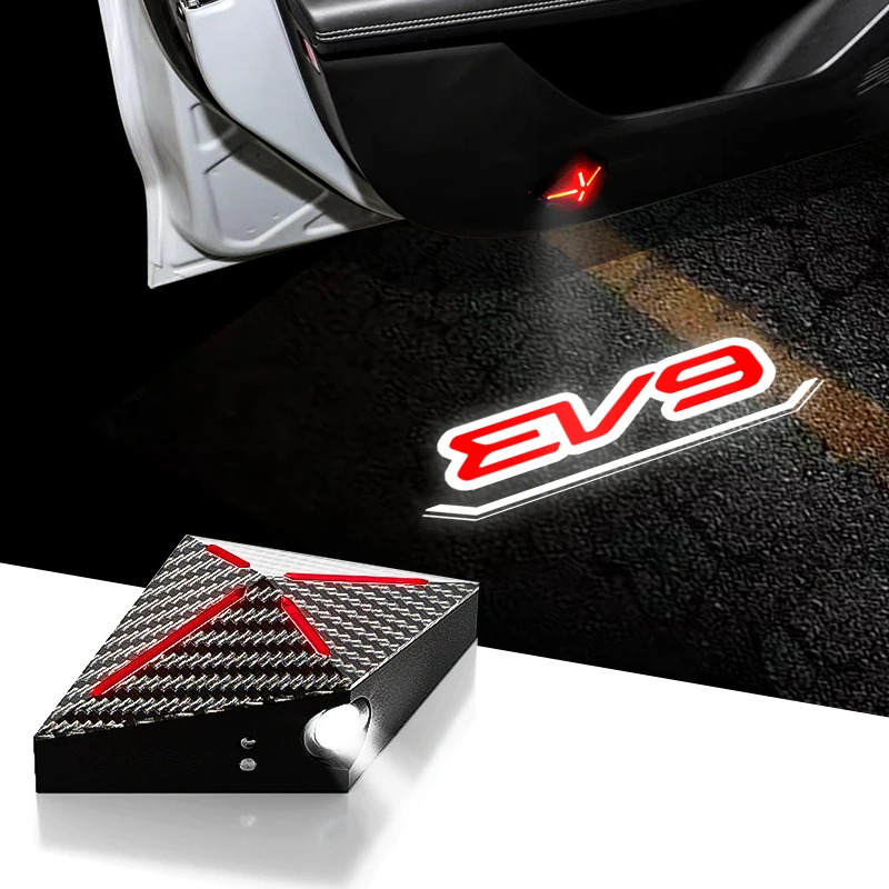 For kia ev9 2PCS Car door welcome warning light Tools led  Rechargeable Car accessories