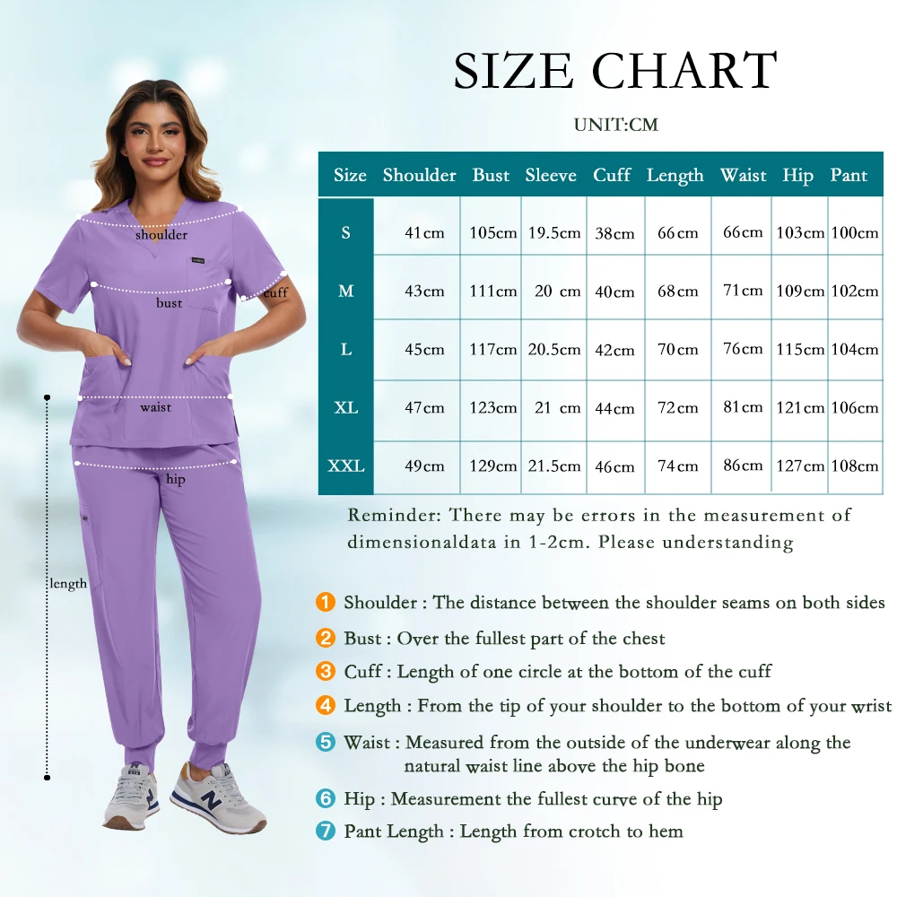 Scrub Sets Clinical Uniform Woman Solid Color Workwear Short Sleeved  Shirt Trousers Sets Operating Room Surgical Uniform Scrubs