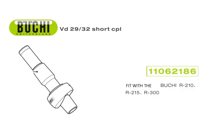 BUCHI GlassSteam Duct With Clamp, Part No 11062186,Fit the R-210 R-215 R-300