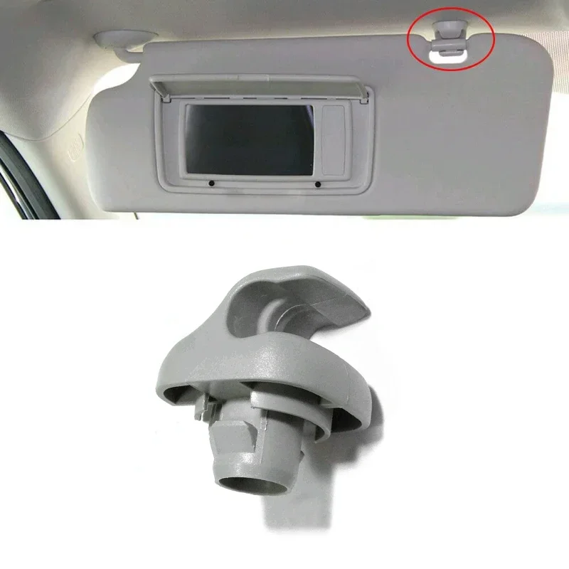 1Pc Car Interior Sun Visor Plastic Clips Hanger Hook Accessories Car Sunshade Card Buckle Grey Replace Parts Fit for Honda