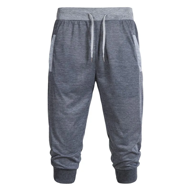 Summer Men's Fashion Contrasting Color Design Casual Fitness Jogging Seven-point Sweatpants