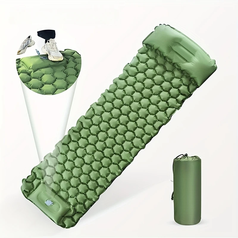 Inflatable Cushion Comfortably Sleep Outdoors with This Inflatable Camping Mat  Pillow Set - Perfect for Camping & Travel!