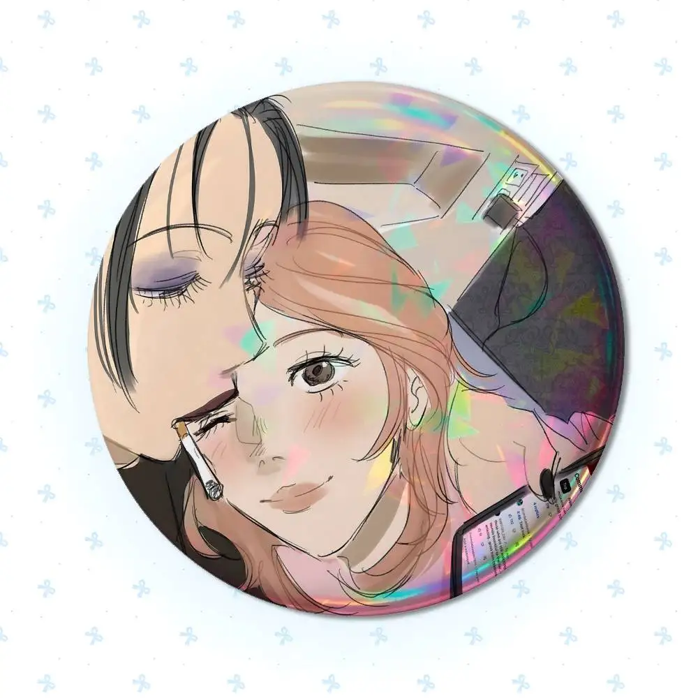 Girls Oosaki Nana And Hachi Badges Round Brooch Cute Cartoon Idol Cosplay Badges DIY Backpack Clothing Jewelry Pins view 4