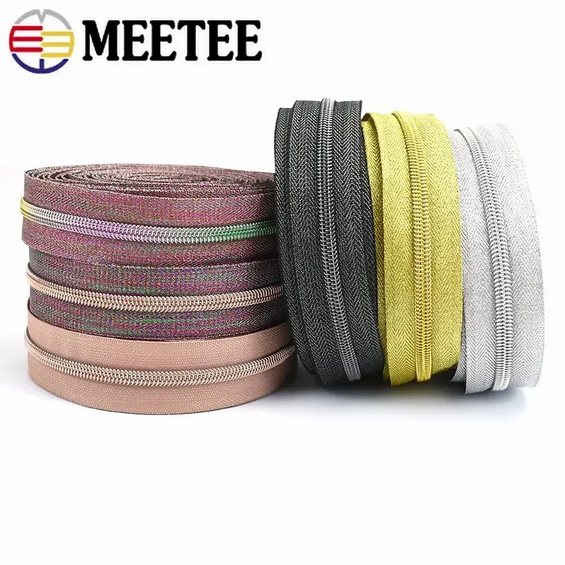 

2/3/5M 5# Plastic Zippers for Sewing Bag Pencilcase Zipper Tapes Down Jacket Zips Per Meter Repair Kit DIY Garment Accessories