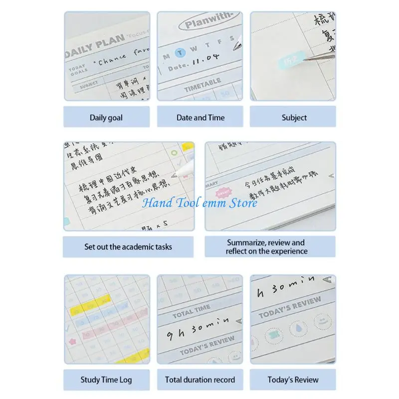H37F 2026 Daily Academic Planner Twin Coil Binding Daily Planner For Daily Scheduling