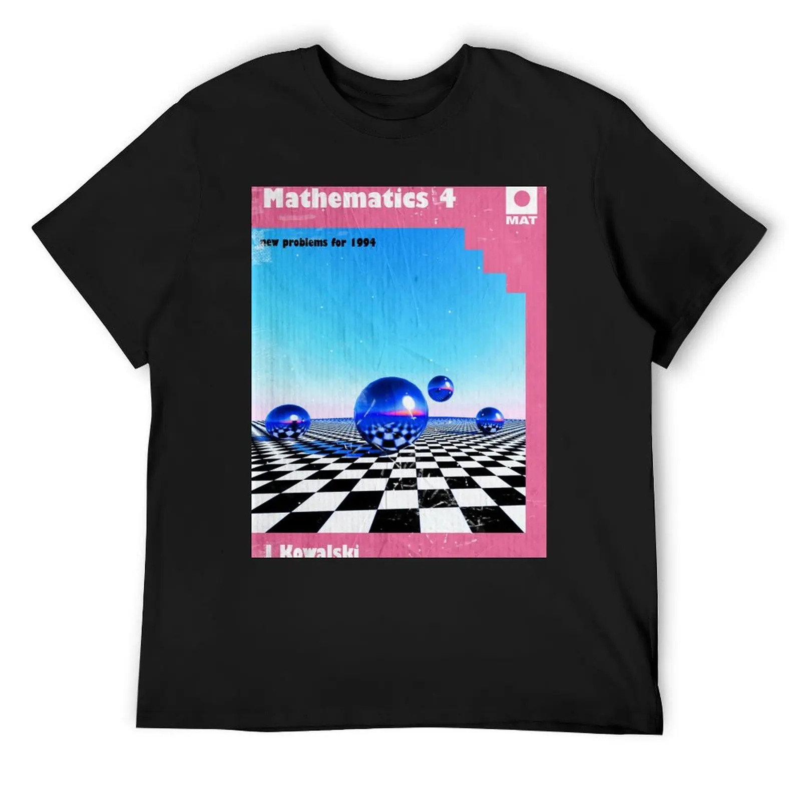 Vaporwave Math Textbook Cover T-Shirt anime figures boys animal print for a boy funny t shirts men