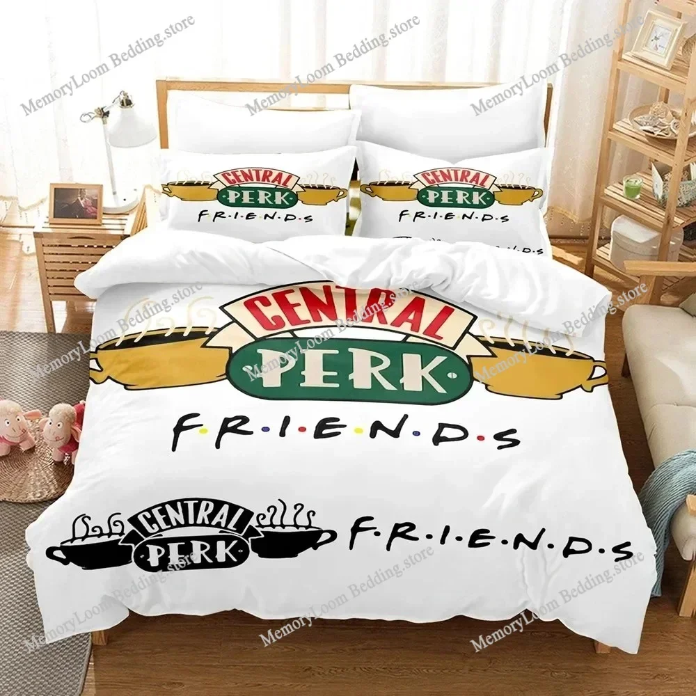 TV Show Hit Friends Bedding Set King/Queen Size Duvet Cover 3D Print Cozy Soft Bed Sheet Set Adult Home Decor Home Textileextile