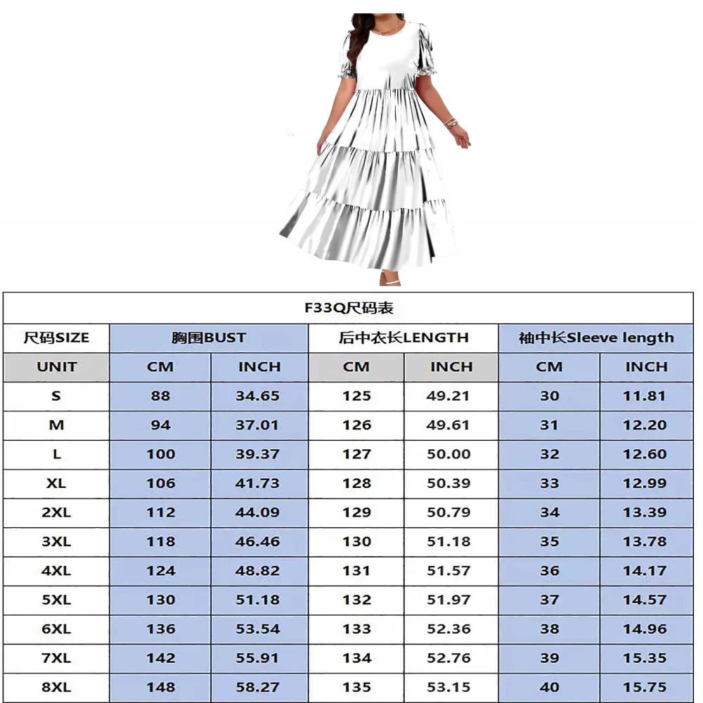 Nuevo vestido largo informal de cintura alta con mangas abullonadas y cuello redondo para mujer de verano con estampado Floral polinesio