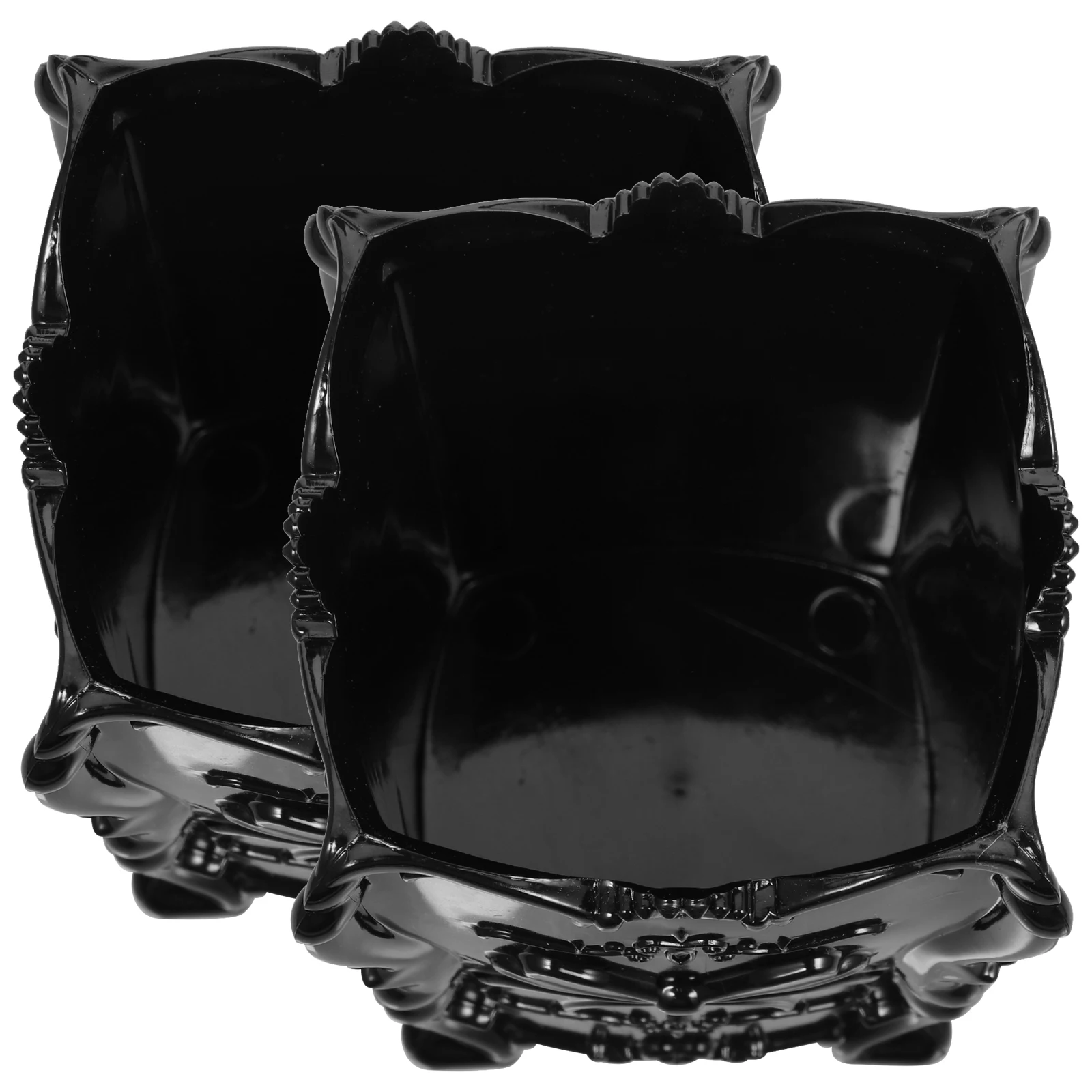 

2pcs Transparent Storage Large Opening Design Quality Material Makeup Brush Holders For Office Bedroom Lipstick Holder