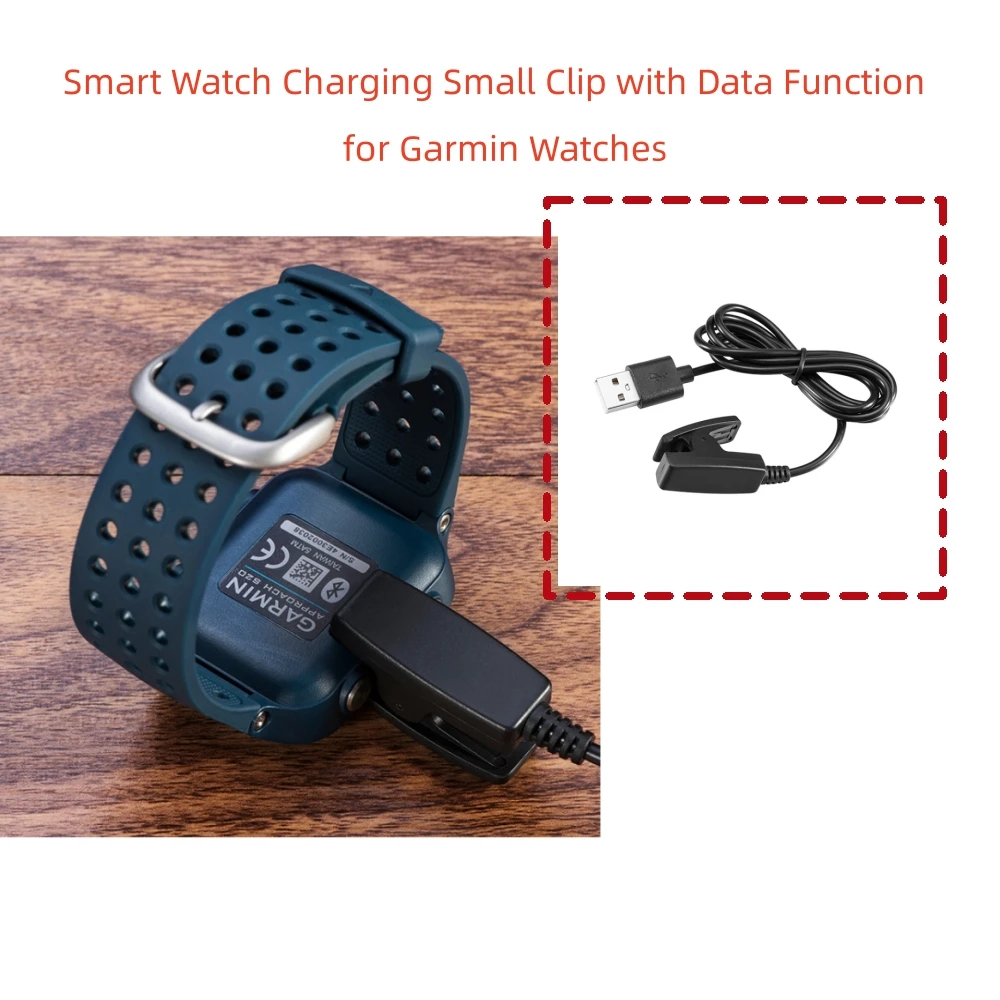 ​For Garmin Watches TPE Soft Line Smart Watch Charging Small Clip with Data Function Watch Accessories