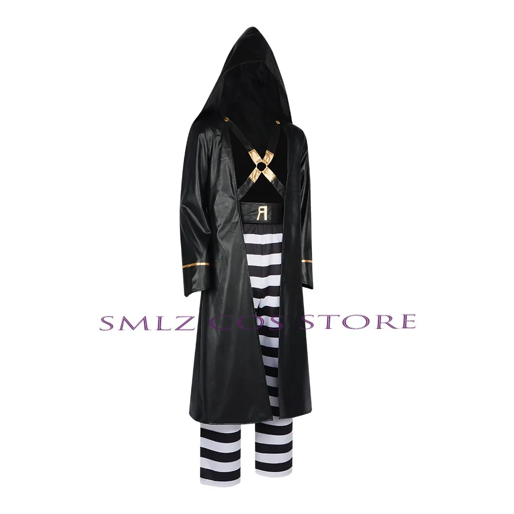 Risotto Nero Cosplay Anime Jojo 'S Bizarre Cosplay Nero Zwarte Uniform Loopgravenbroek Met Capuchon Pak Halloween Rollenspel Outfit Voor Mannen