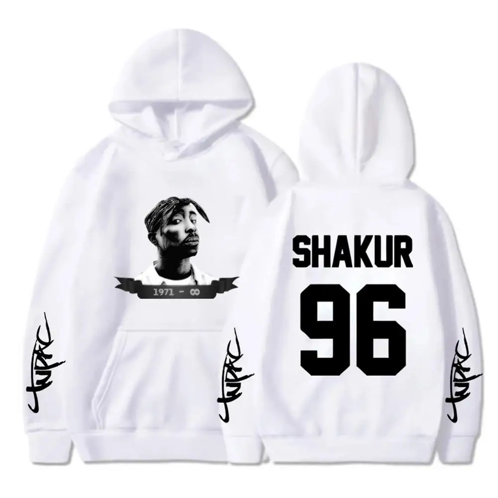 2Pac Men Fashion Hoodies Men Women Hooded Sweatshirts Fashion Hip Hop Casual Pullovers Autumn Boys Girls Black Streetwear Hoodie - view 2
