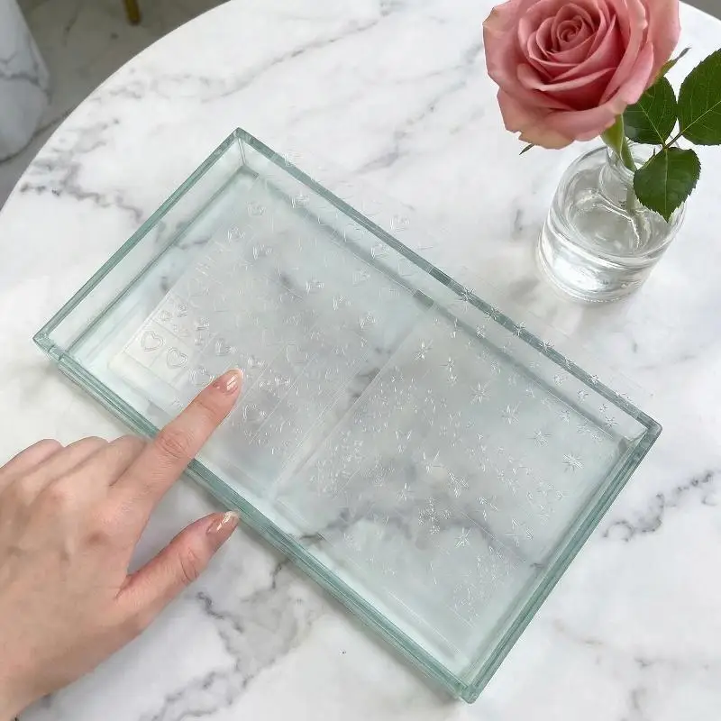 Long Lasting Transparent Hollow Nail Stickers Spray-painted Fashion Art Accessory Quick Application for Wedding or Gift Ideas