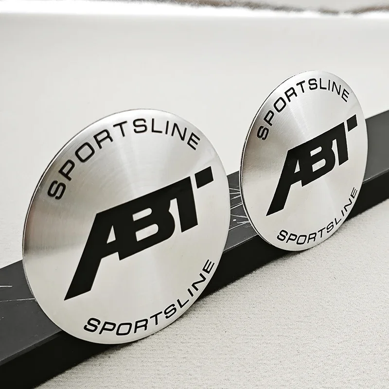 4pcs 56mm 60mm 65mm Logo ABT Car Wheel Center Cover Hub Caps Badge Sticker Decals For Audi S RS SQ Etc Series Auto Accessories