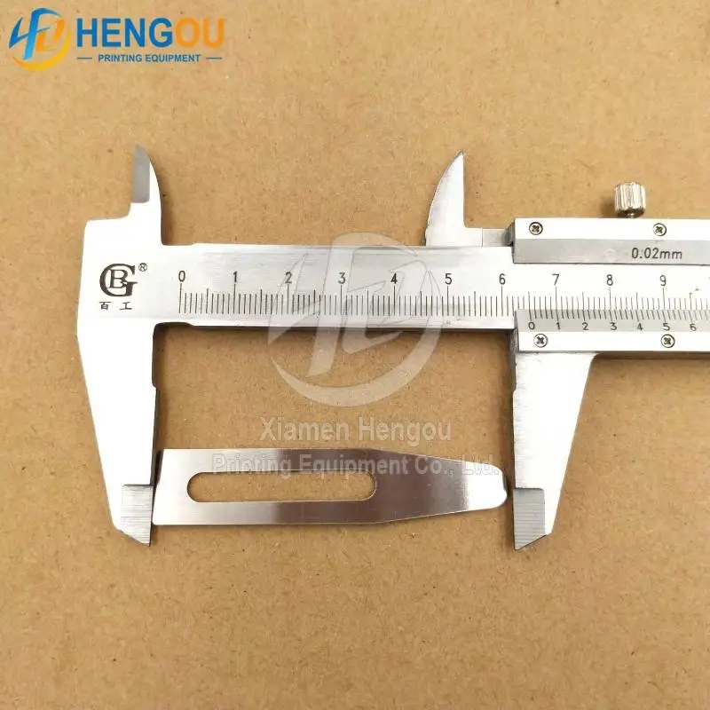 Feuille d'acier en papier séparée, pièces de machine, Komori Roland, etc., 65.0x14.0x0.3mm