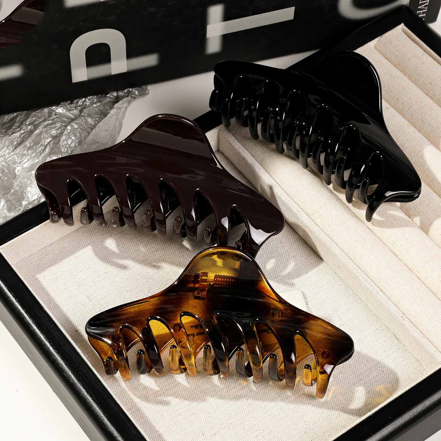 Nuovo retrò coreano artiglio dei capelli in acetato grande fermagli per capelli granchio clip di squalo semplice forcina coda di cavallo accessori per capelli moda donna ragazza