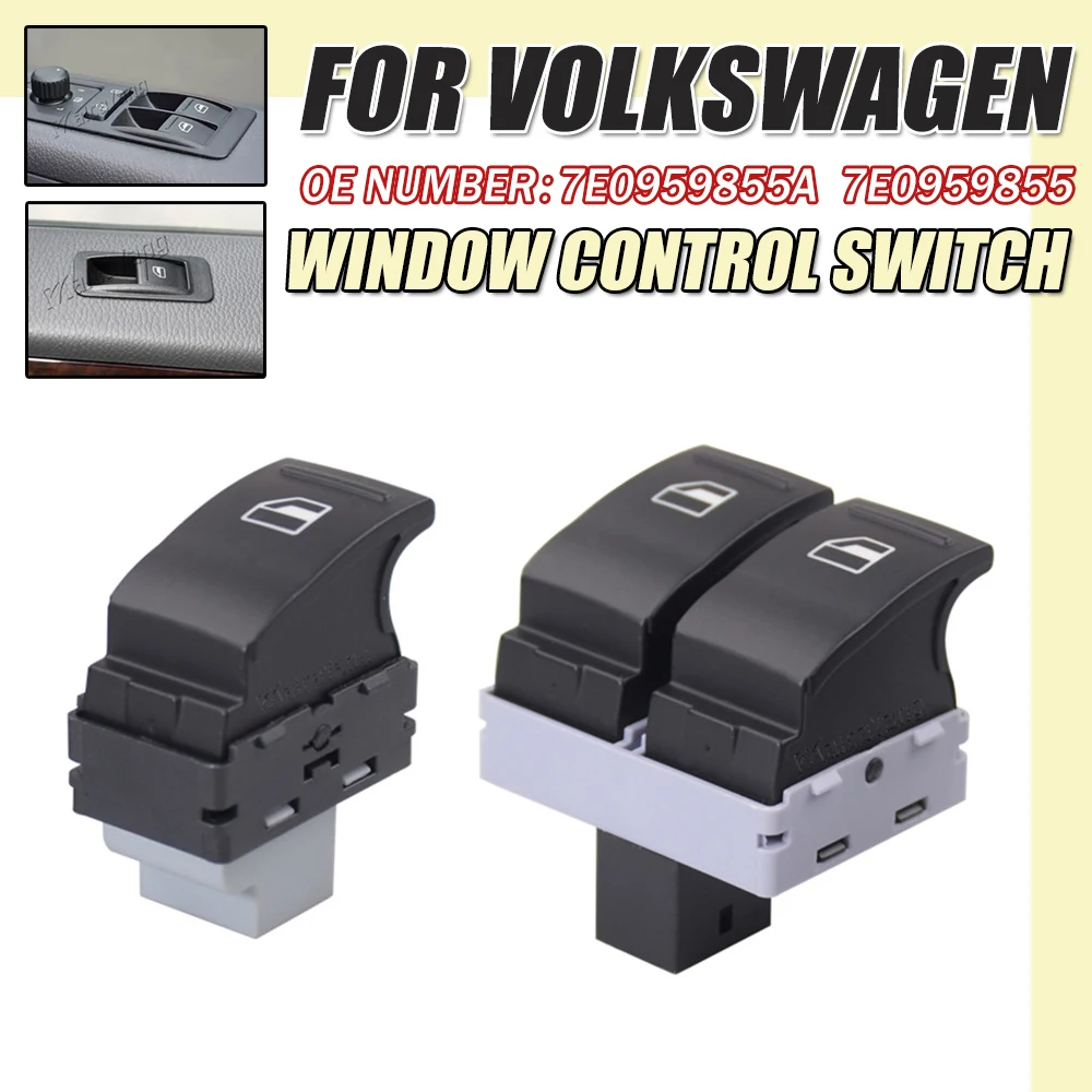 Botão interruptor do levantador de janela elétrica para vw transporter t5 t6 2005-2014 7e0959855a 7e0959855 acessórios do carro