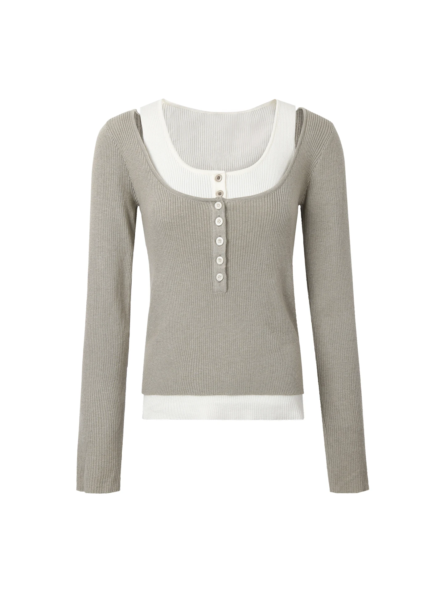 

Зимний женский трикотаж Long Sve, внутренняя одежда, верхняя одежда, корейский Sle, искусственный, из двух предметов, прямой крой, для поездок на работу, полиэстер, нейлон