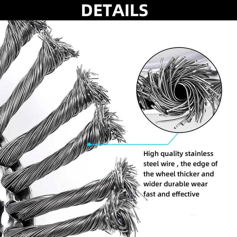 قطعة واحدة من ملحقات تشذيب الأعشاب العالمية - رأس حراثة دوار من الفولاذ مع 4 مجموعات محول هيكل معدني متين للحديقة الخفيفة #5