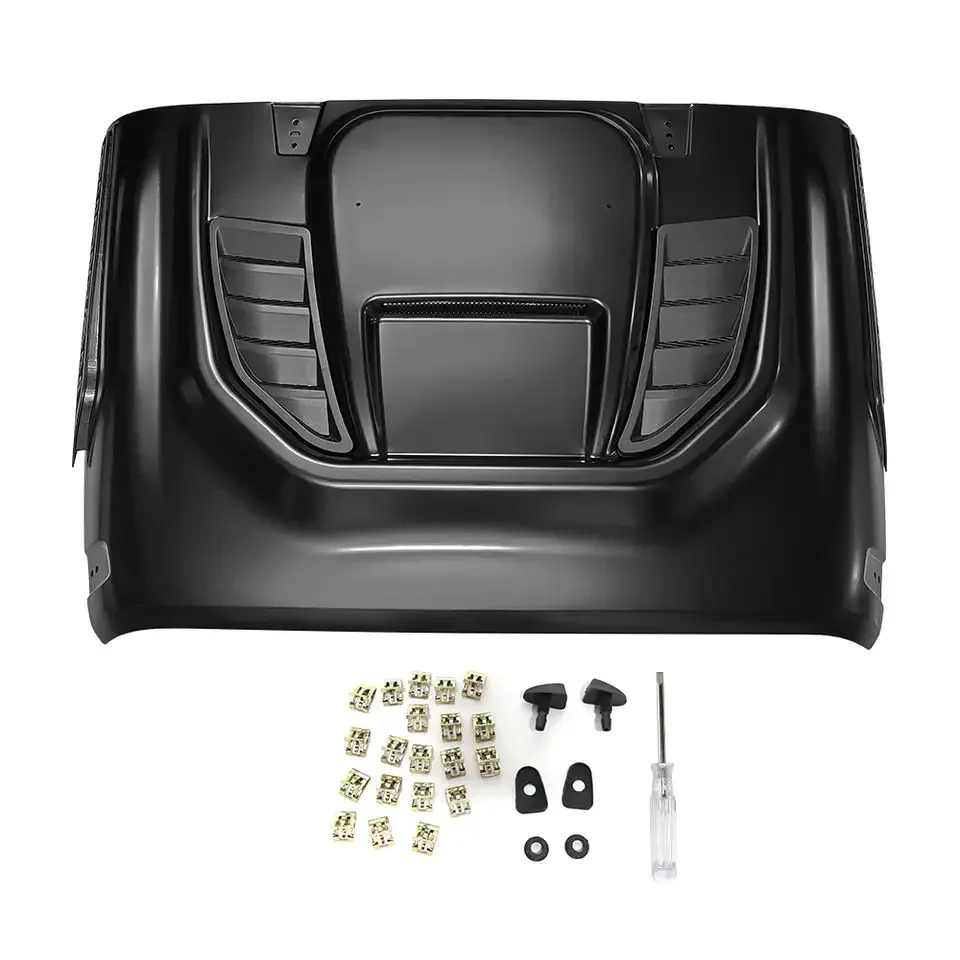 

hood bonnet Modified Black Engine Protector Stainless Steel Hood Cover For Wrangler JK