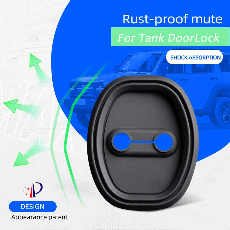 

4pcs Car Door Mute Damping Cushion Silicone Door Lock Buckle Car Door Anti-Collision Protective Cover For Tank W5 W6 W7 WEY PHEV