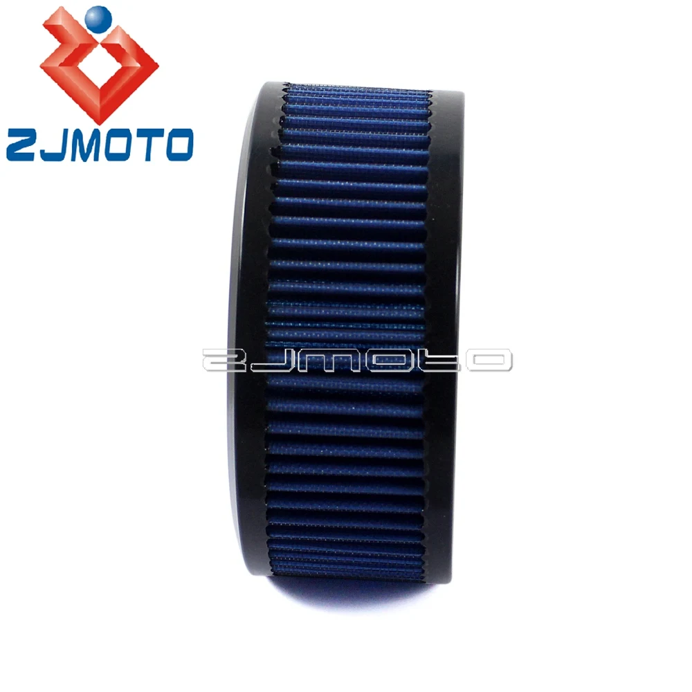 Motorcycle High Flow Air Filter 6inch/152mm Round Cotton Gauze Intake Air Cleaner E-3226 For Harley Cafe Racer Bobber Custom