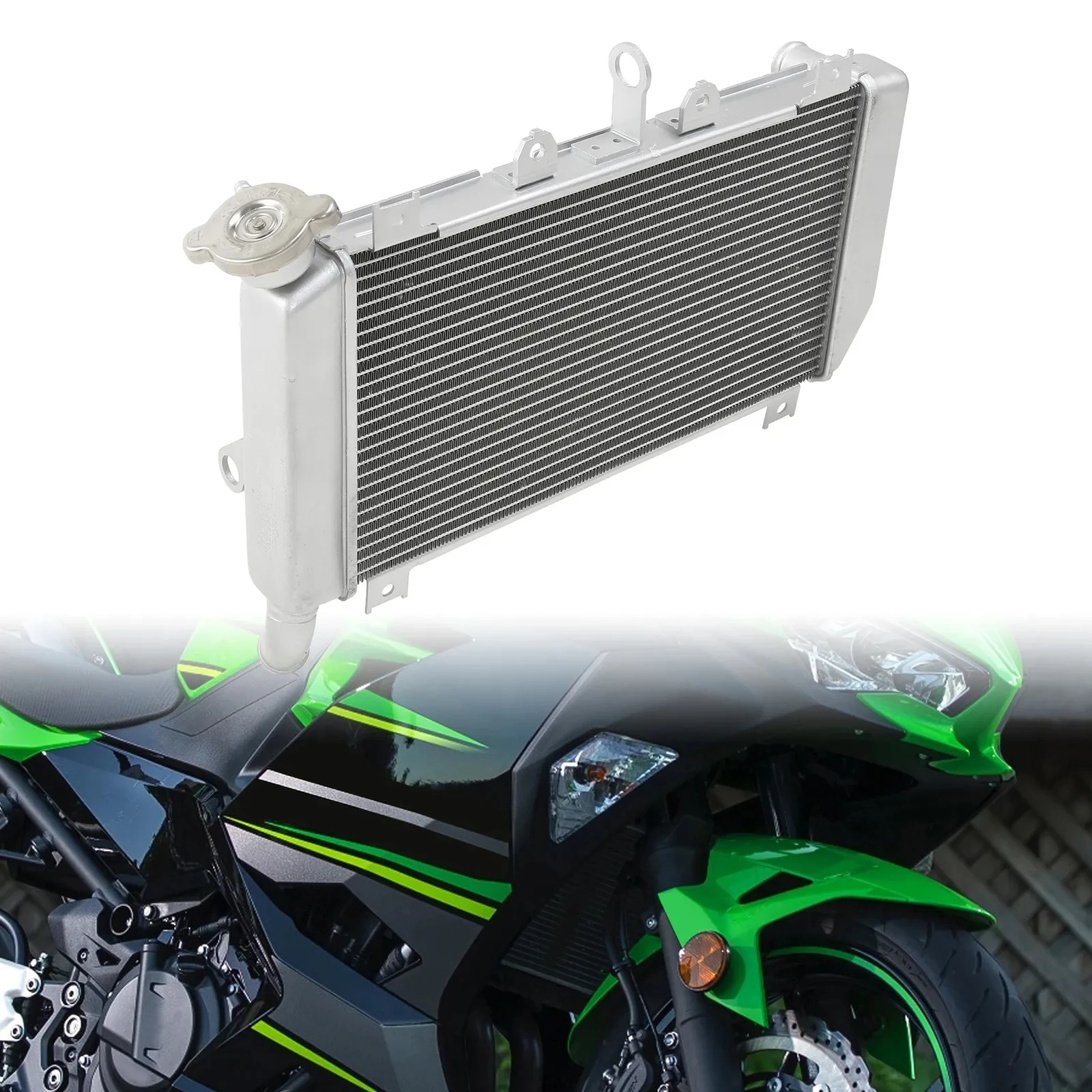 

Radiator Cooler Cooling For Kawasaki Z500 Ninja 500 2024 Z400 2019-2023 Ninja 400 2018-2024 2022 2021 Motorcycle