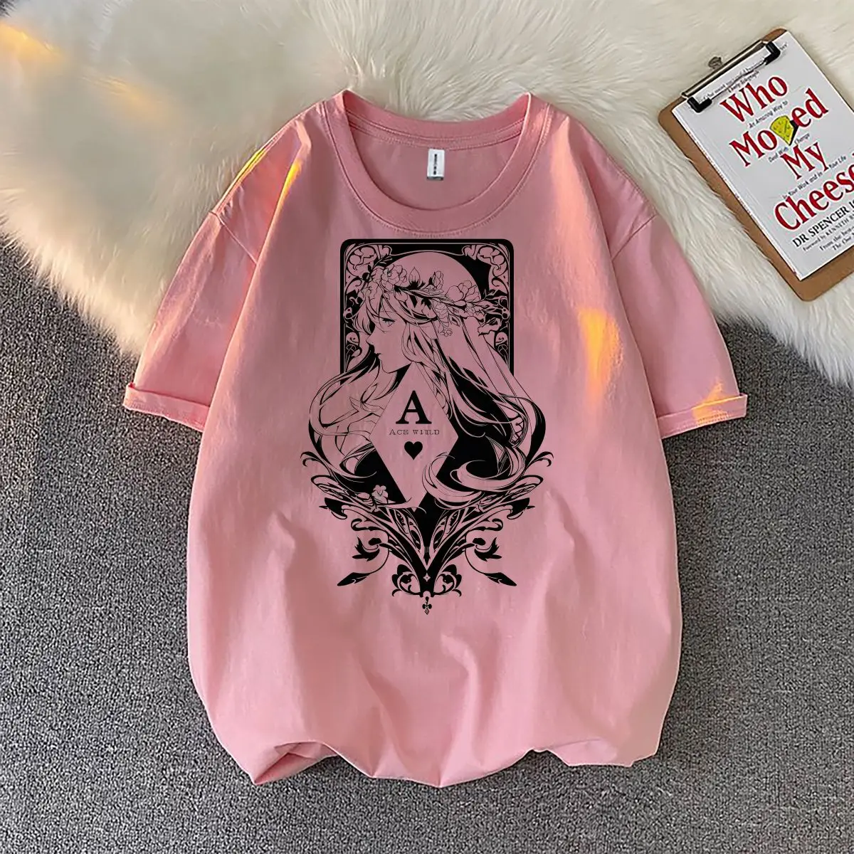 2024 The latest T-shirt, men's and women's T-shirt super Hip hop street summer men's T-shirt, A Goddess of Spades printed T-shir