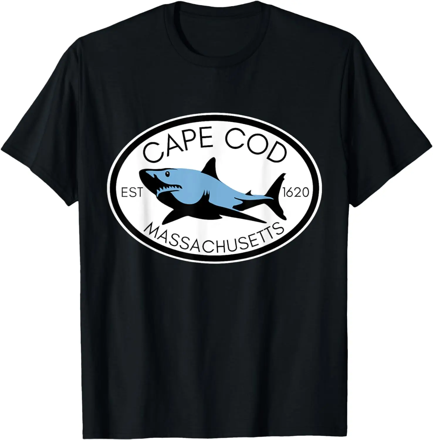 

Cape Cod Massachusetts Fishing Shark Fish Beach Boating T-Shirt